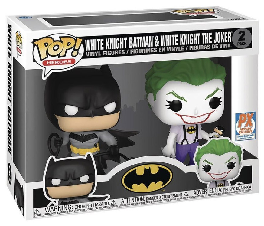 Funko Pop! Heroes - White Knight Batman & White Knight Joker - Lot De 2 Figurines