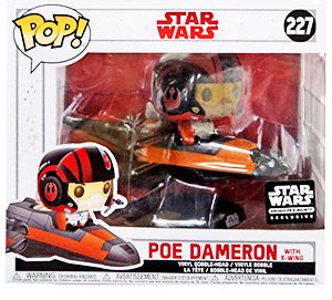 Figurine Funko Pop Star Wars 8 : Les Derniers Jedi #227 Poe Dameron avec X-Wing