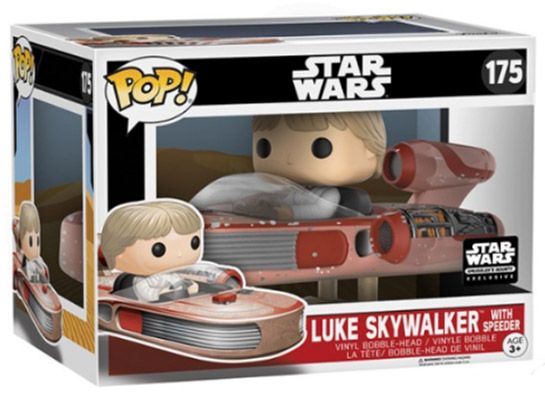 Figurine Funko Pop Star Wars 4 : Un nouvel espoir #175 Luke Skywalker avec Speeder