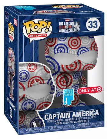 Figurine Funko Pop Falcon et le Soldat de l'Hiver #33 Captain America - Art series