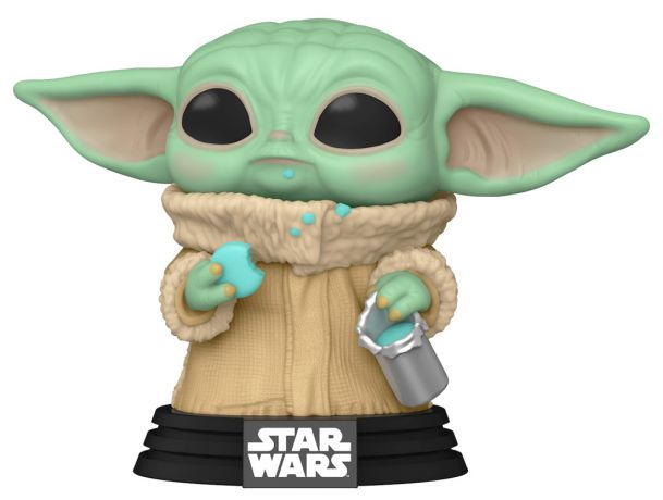 Figurine Funko Pop Star Wars : Le Mandalorien #465 Grogu avec cookies 