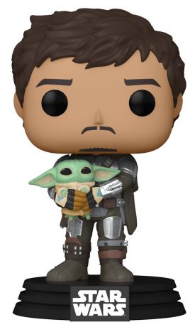 Figurine Funko Pop Star Wars : Le Mandalorien #461 Le Mandalorien avec Grogu