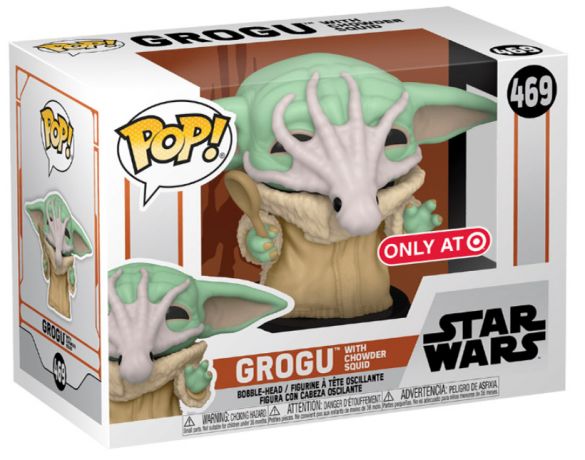 Figurine Funko Pop Star Wars : Le Mandalorien #469 Grogu calamar