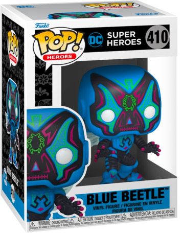 Figurine Funko Pop DC Super-Héros #410 Blue Beetle - Dia De Los DC
