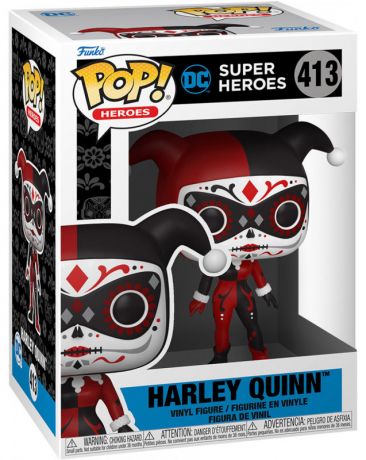 Figurine Funko Pop DC Super-Héros #413 Harley Quinn  - Dia De Los DC