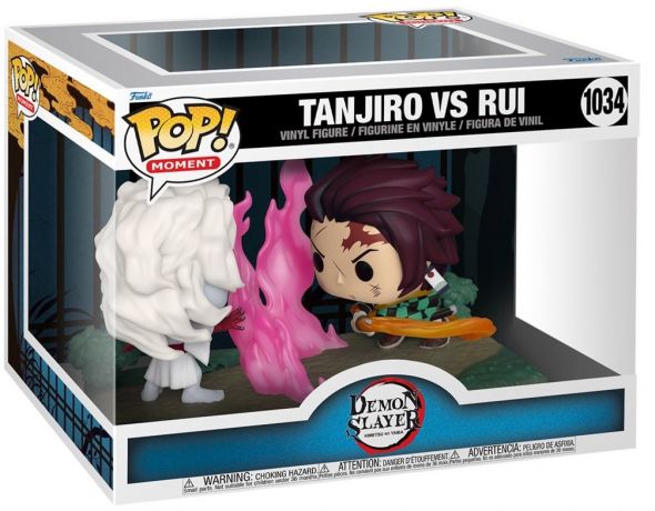 Figurine Pop Demon Slayer #1034 pas cher : Tanjiro vs. Rui