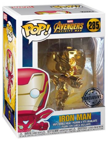 Figurine Funko Pop Avengers : Infinity War [Marvel] #285 Iron Man - Chromé Or
