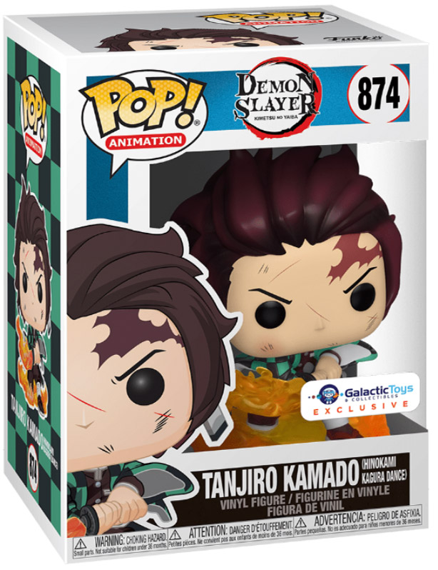 Figurine Pop Demon Slayer #874 pas cher : Tanjiro avec lame enflammée