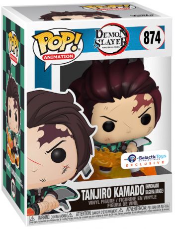 Figurine Funko Pop Demon Slayer #874 Tanjiro avec lame enflammée