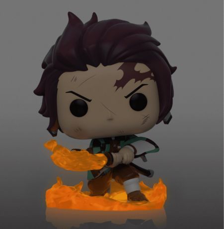 Figurine Funko Pop Demon Slayer #874 Tanjiro avec lame enflammée [Chase]