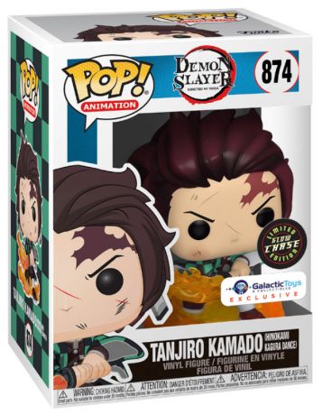 Figurine Funko Pop Demon Slayer #874 Tanjiro avec lame enflammée [Chase]