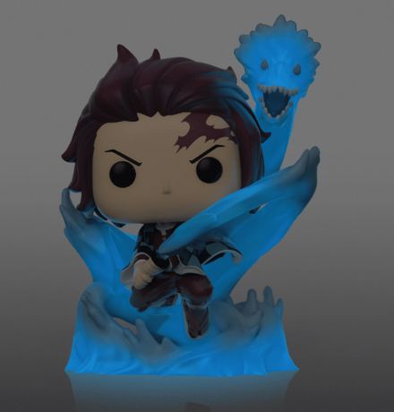 Figurine Funko Pop Demon Slayer #873 Tanjiro Kamado avec Dragon - Glow in the Dark