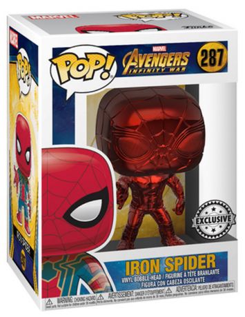 Figurine Funko Pop Avengers : Infinity War [Marvel] #287 Iron Spider - Chromé Rouge