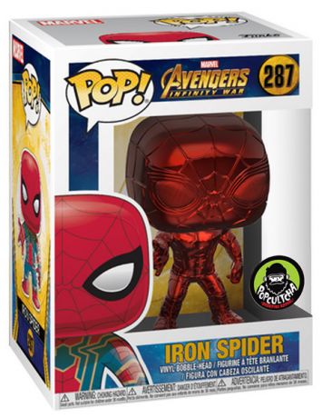 Figurine Funko Pop Avengers : Infinity War [Marvel] #287 Iron Spider - Chromé Rouge