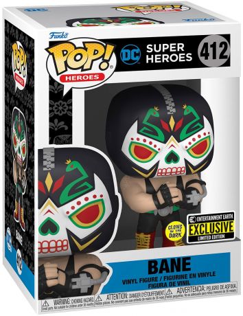 Figurine Funko Pop DC Super-Héros #412 Bane - Dia De Los DC - Glow in the Dark