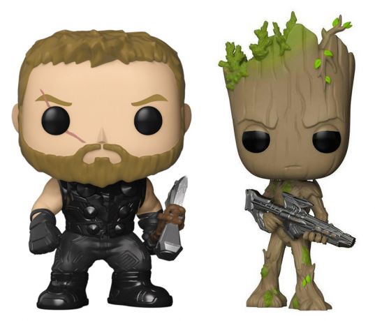 Figurine Funko Pop Avengers : Infinity War [Marvel] Thor et Groot - 2 Pack