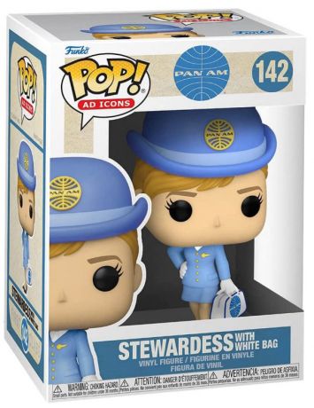 Figurine Funko Pop Icônes de Pub #142 Hôtesse de l'air avec sac blanc - Pan Am