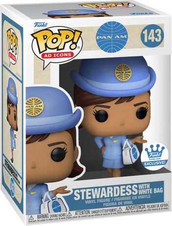 Figurine Funko Pop Icônes de Pub #143 Hôtesse de l'air avec sac blanc - Pan Am