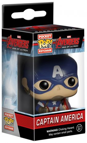Figurine Funko Pop Avengers : L'Ère d'Ultron [Marvel] Captain America - Porte-clés