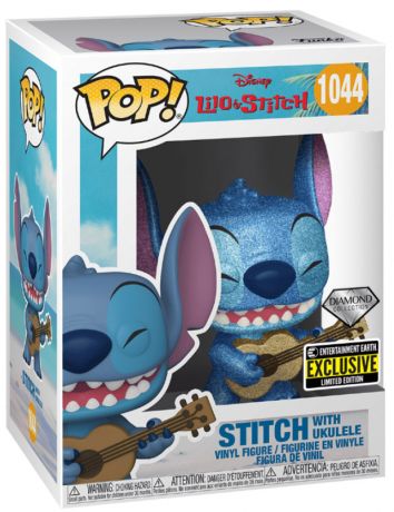 Figurine Funko Pop Lilo et Stitch [Disney] #1044 Stitch avec ukulélé - Diamant 