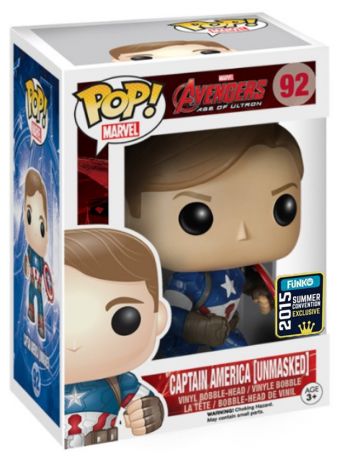 Figurine Funko Pop Avengers : L'Ère d'Ultron [Marvel] #92 Captain America - Sans Casque