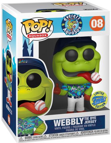 Figurine Funko Pop MLB : Ligue Majeure de Baseball #08 Webbly Tie Dye Jersey - Aquasox