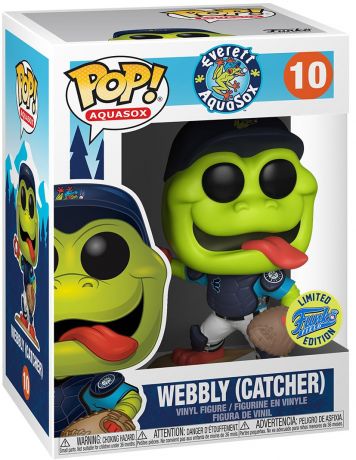 Figurine Funko Pop MLB : Ligue Majeure de Baseball #10 Webbly attrapeur - Aquasox