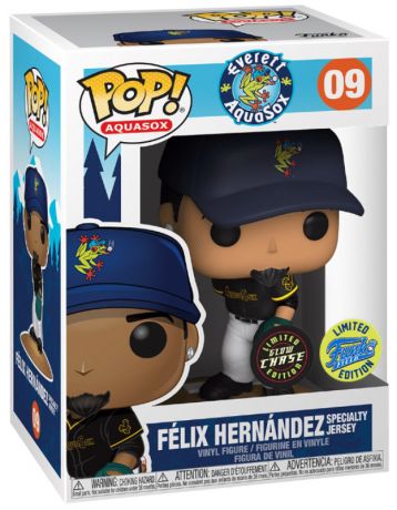 Figurine Funko Pop MLB : Ligue Majeure de Baseball #09 Felix Hernandez - Aquasox [Chase]