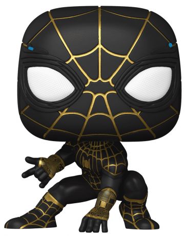 Figurine Funko Pop Spider-Man: No Way Home #921 Spider-Man costume noir et or - 25 cm