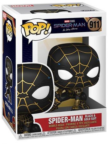 Figurine Pop Spider-Man: No Way Home #911 pas cher : Spider-Man costume noir  et or