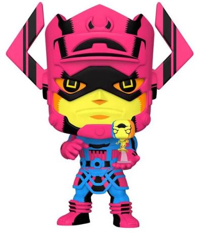 Figurine Funko Pop Les 4 Fantastiques [Marvel] #809 Galactus avec le Surfeur d'argent (Black Light) - 25 cm