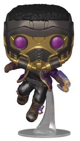 Figurine Funko Pop Marvel What If...? #871 T’Challa Star-Lord - Métallique 