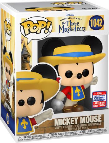 Figurine Funko Pop Mickey, Donald, Dingo : Les Trois Mousquetaires #1042 Mickey Mouse