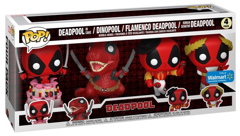 Figurine Funko Pop Deadpool [Marvel] Deadpool 30ème Anniversaire - Pack 4