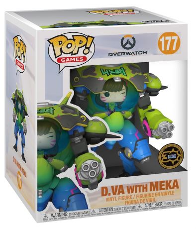 Figurine Funko Pop Overwatch #177 D.Va avec Meka - 15 cm
