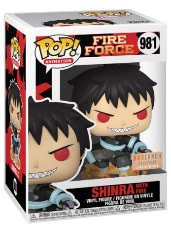 Figurine Funko Pop Fire Force #981 Shinra avec feu - Glow in the Dark