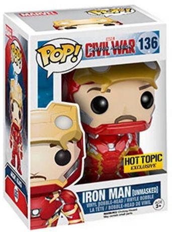 Figurine Funko Pop Captain America : Civil War [Marvel] #136 Iron Man - Casque Ouvert