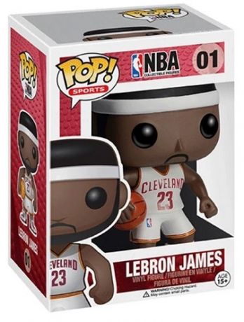 Figurine Funko Pop NBA #01 Lebron James Cavaliers Maillot Blanc