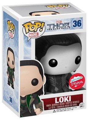Figurine Funko Pop Thor : Le Monde des ténèbres #36 Loki (noir et blanc)
