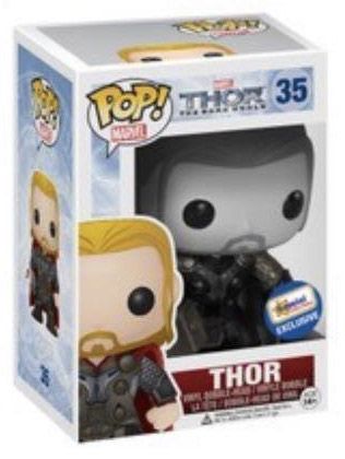 Figurine Funko Pop Thor : Le Monde des ténèbres #35 Thor (Noir et blanc)