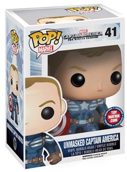 Figurine Funko Pop Captain America : Le Soldat de l'hiver #41 Captain America démasqué 