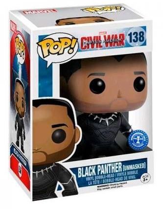 Figurine Funko Pop Captain America : Civil War [Marvel] #138 Black Panther - Sans Masque