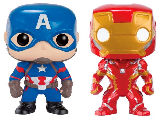 Figurine Funko Pop Captain America : Civil War [Marvel] Captain America & Iron Man - 2 Pack