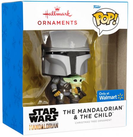 Figurine Funko Pop Star Wars : Le Mandalorien Le Mandalorien avec l'enfant - Décoration Noël