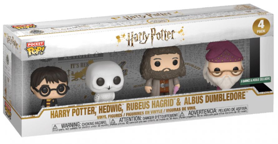 Figurine Funko Pop Harry Potter Harry Potter, Hedwig, Rubeus Hagrid & Albus Dumbledore