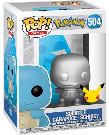 Figurine Funko Pop Pokémon #504 Carapuce - Argent