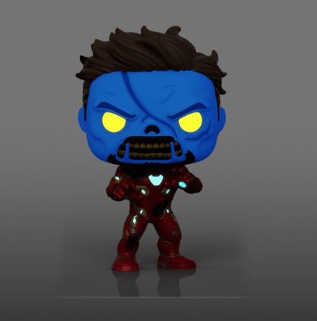 Figurine Funko Pop Marvel What If...? #944 Zombie Iron Man - Glow in the Dark