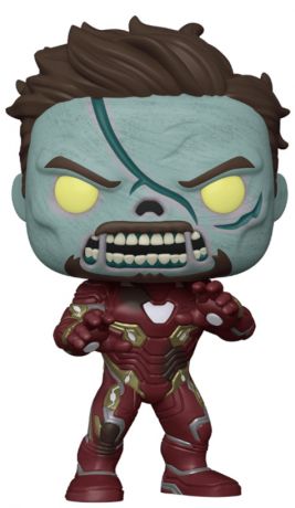 Figurine Funko Pop Marvel What If...? #944 Zombie Iron Man - Glow in the Dark