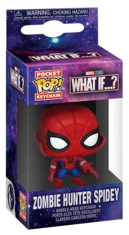 Figurine Funko Pop Marvel What If...? Zombie Hunter Spidey - Porte clés