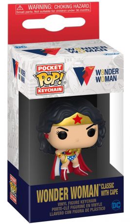 Figurine Funko Pop Wonder Woman 80 ans Wonder Woman avec Cape - Porte clés